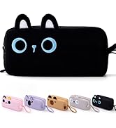 CICIMELON Cartoon Pencil Case, Large Capacity Pen Pouch with Embroidered Animal Design, School Su...