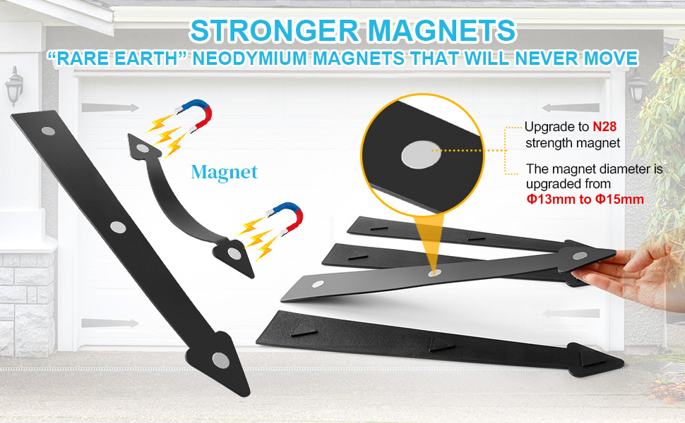 magnetic garage door decorative hardware