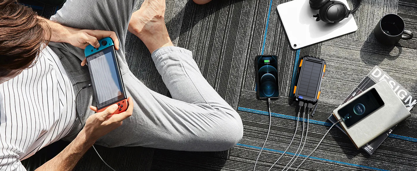 Portable Charger Compatible with iPhone 16 15 14 13 12 Samsung S22 S21 Google iPad etc