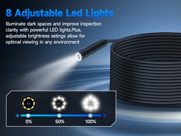 borescope camera with light
