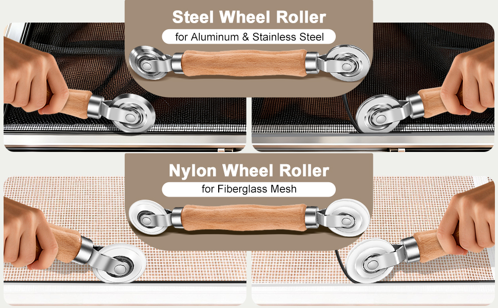 Nylon &amp;amp; Steel Wheel Roller – Precision for every mesh type
