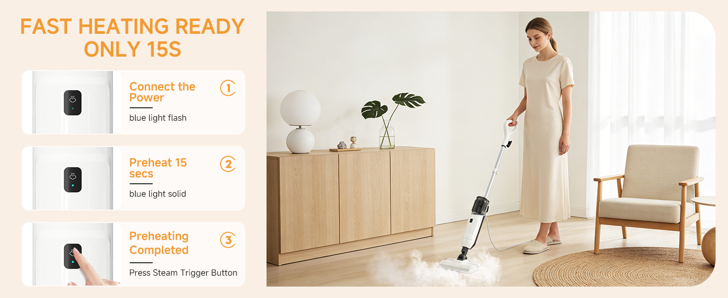 Floor Steamer for Deep Cleaning