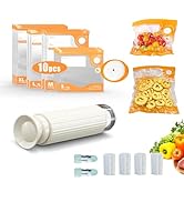 CABIBOX Vacuum Sealer for Food, handheld vacuum sealer(Manual Vacuum Sealers+ 10 mix size reusabl...
