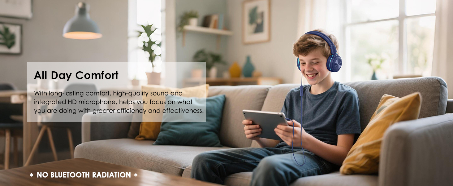 comfortable kids wired headphones