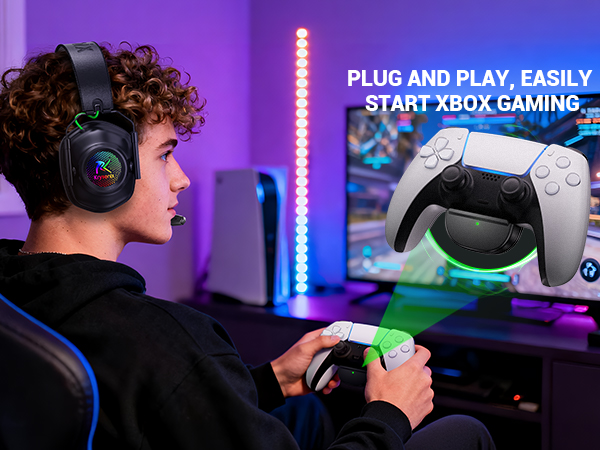 Wireless Gaming Headset with Noise Canceling Mic