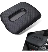 MOXRUQ Car Center Console Cover, Leather Embroidery Car Armrest Cover Cushion, Original Size Jump...