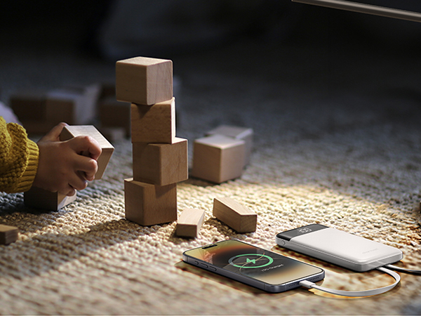 portable charger with built-in cable