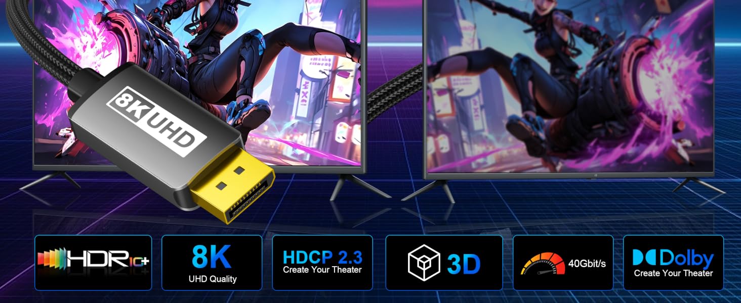 8k usb c to dp cable