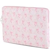 Puffy Laptop Sleeve 13-15 Inch Quilted Bow Laptop Case Cute Protective Soft Computer Sleeve for M...