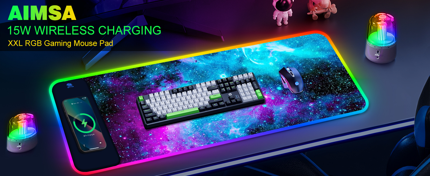 15W wireless charging mouse pad