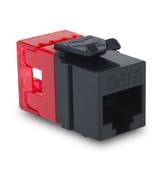 ICC CAT6 Keystone Jack with Slim Profile 180 Degree Punch Down, RJ45 UL Listed PoE++ TAA Complian...