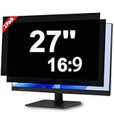 J J-Dream [2 Pack] 27 Inch Privacy Screen for Computer Monitor Blue Light Screen Protector Anti G...