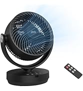 JRD 13 lnch 28dB Quiet Desk Fans for Bedroom, Room Fan with Remote,90 Oscillating Table Fan,120° ...