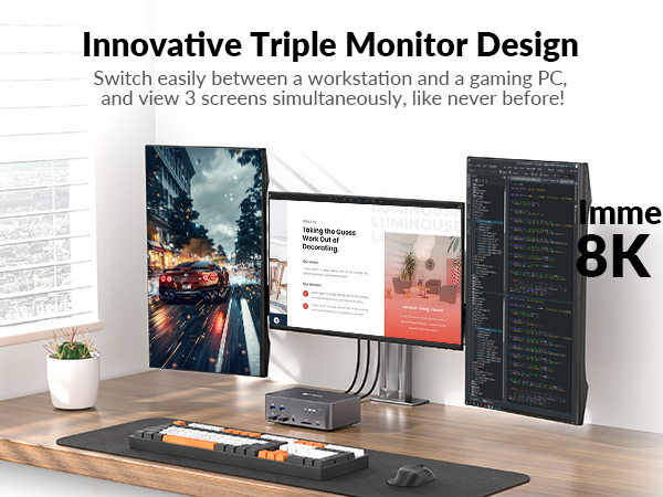 3 monitor multitask for gaming pc
