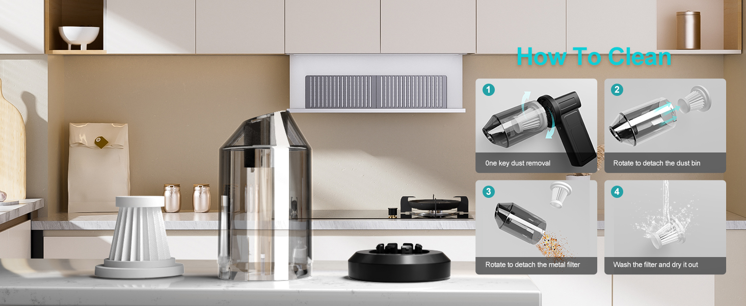 Car Vacuum Portable Cordless Electric Compressed Air Duster 2-in-1 Handheld Rechargeable Air Blower