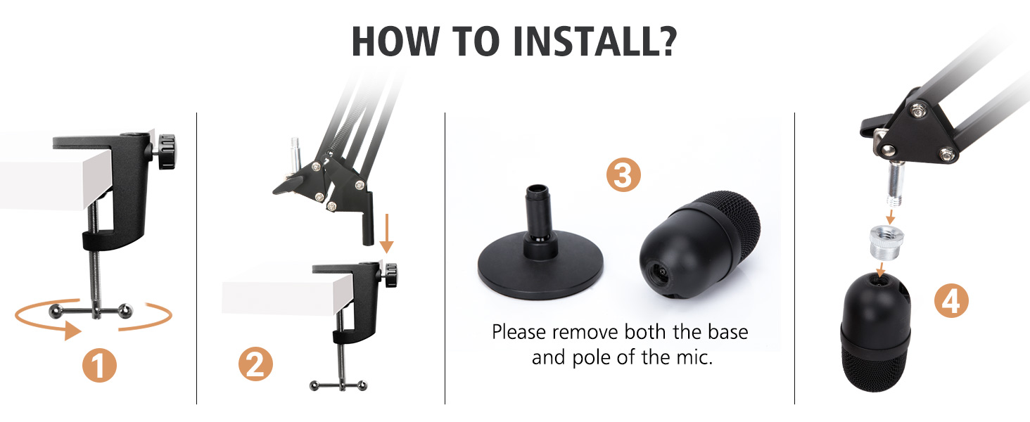 razer siren mini microphone boom stand 