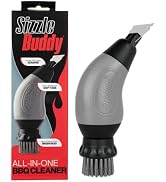 Sizzle Buddy BBQ Brush with Scraper - Stainless Steel BBQ Cleaning Brush - Safe, Durable, Heatpro...