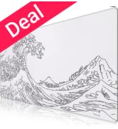 iCasso White Mouse Pad, Extended Gaming Mouse Pad (35.4x15.7 in), Large Stable Rubber Base Mousep...