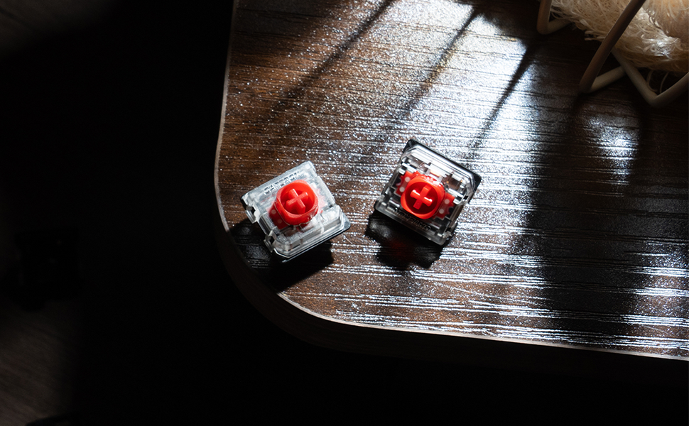 gateron low profile red silent linear keyboard switches, compatible with low profile keyboard