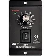 matell DC 12-60V 20A PWM Brush Motor Speeds Controller, Reversible Switch,Suitable for DC Brush M...