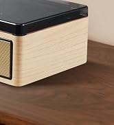 Retro CD Player with Bluetooth in/Out Portable CD Player FM Radio Wood Music Player