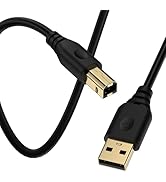Printer Cable 6FT USB 2.0 Printer Cable USB-A to USB-B Cables, High Speed Scanner Print Cord for ...