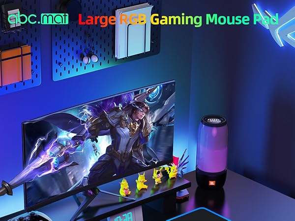 rgb gaming mouse pad with wireless charging