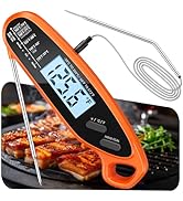 Otemly Digital Meat Thermometer for Cooking with Dual Probe, Large Backlit &amp; Magnet, Instant Read...