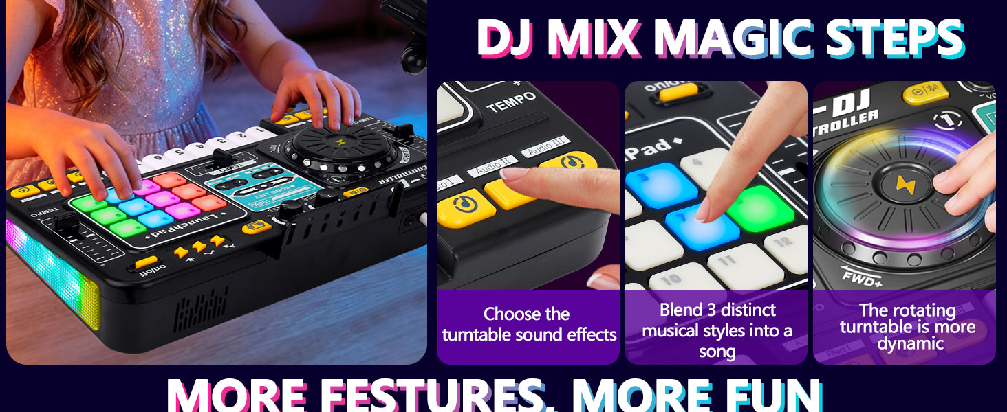 dj controller dj table dj mixer dj board dj set dj turntable dj equipment for beginners kids dj set