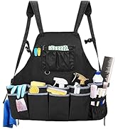 HODRANT Large Cleaning Apron with Dual Shoulder Straps, House Cleaning Apron with Multiple Pocket...