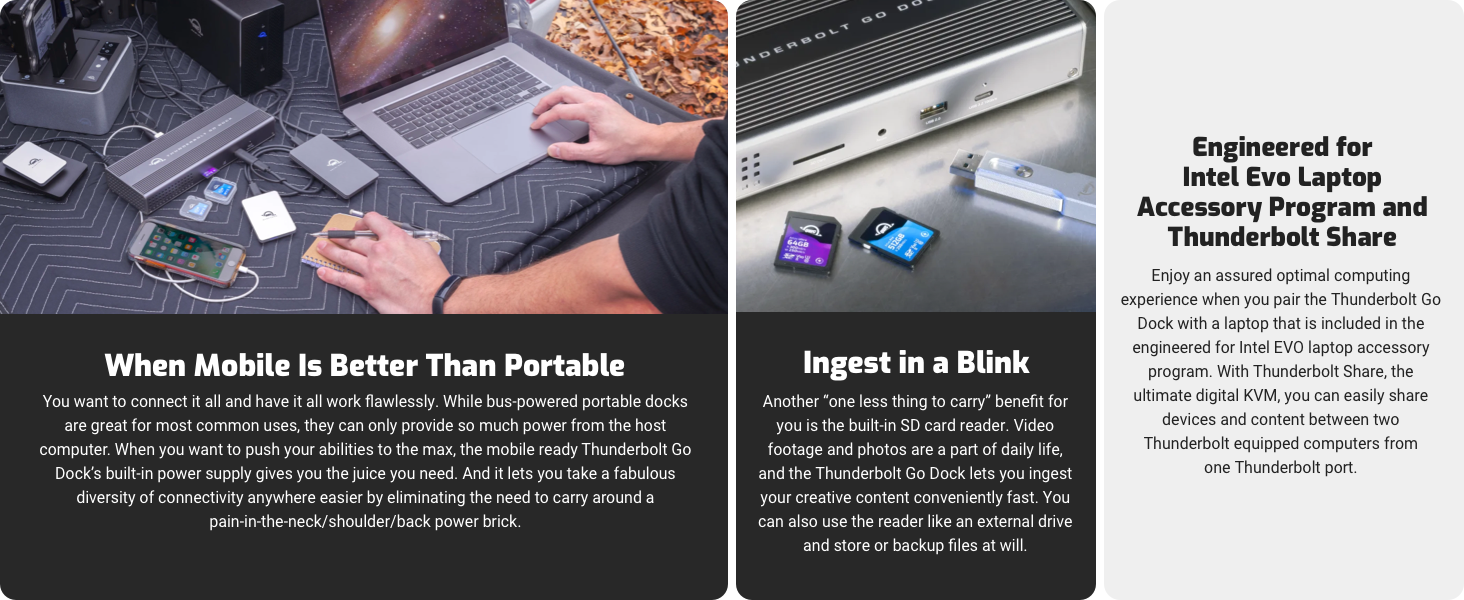 Supports new Intel Thunderbolt Share technology with full Thunderbolt Share enablement