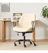 YFO Home Office Desk Chair Office Rubber Casters Ergonomic Computer Chair with Lumbar Support Adj...