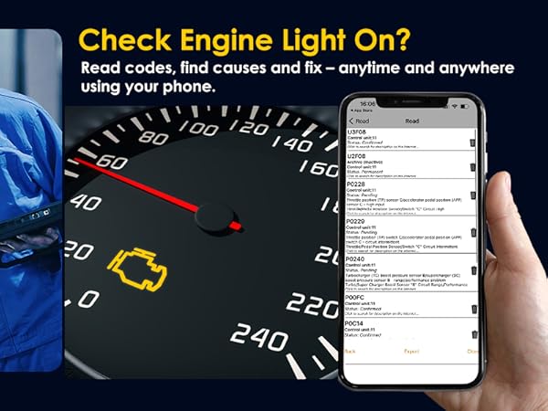 check engine light on dashboard