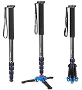 Koolehaoda Professional 65-inch Camera Aluminium Monopod with Folding Three Feet Support Stand K-...