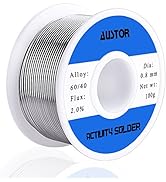 AUSTOR 60-40 Tin Lead Rosin Core Solder Wire for Electrical Soldering (100g, 0.8mm)