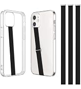 TEAMOLA Silicone Phone Grip Strap - Black 210 Phone Hand Strap Holder with Loop for Cell Phones, ...