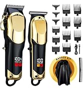 VNTGSHAVER Hair Clippers for Men, Professional Clippers and Trimmers Set, Cordless Clippers for H...