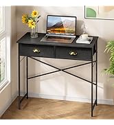 DAOUTIME Black Writing Desk for Kids Bedroom, 31.5 Inch Small Computer Desk for Small Spaces, Sim...