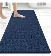 Bcoimo 48x24 Chenille Bath Mat – Non-Slip with Backing Bath Rug Ultra-Absorbent and Machine Washa...