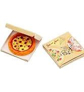 Miniature Pizza Box Set, 1:6 1:12 Dollhouse Food Model Set Doll House Furniture Supplies,Dollhous...