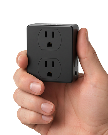 Outlets Extender Adapter with 6 AC Power Sockets