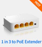1 in 3 Out Gigabit PoE Extender, NICGIGA 3 Port PoE Repeater 100 Meters(328 ft),IEEE 802.3af/at P...