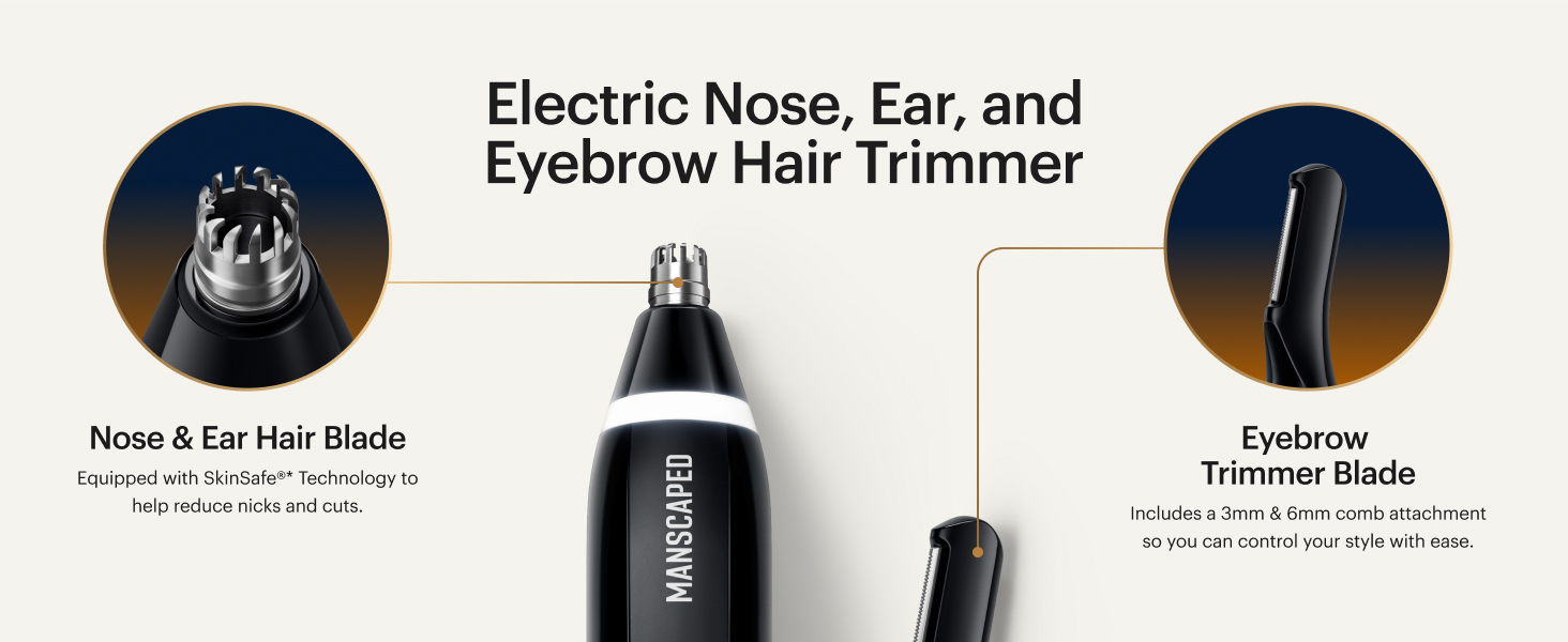 manscaped weed whacker nose ear hair trimmer eyebrow