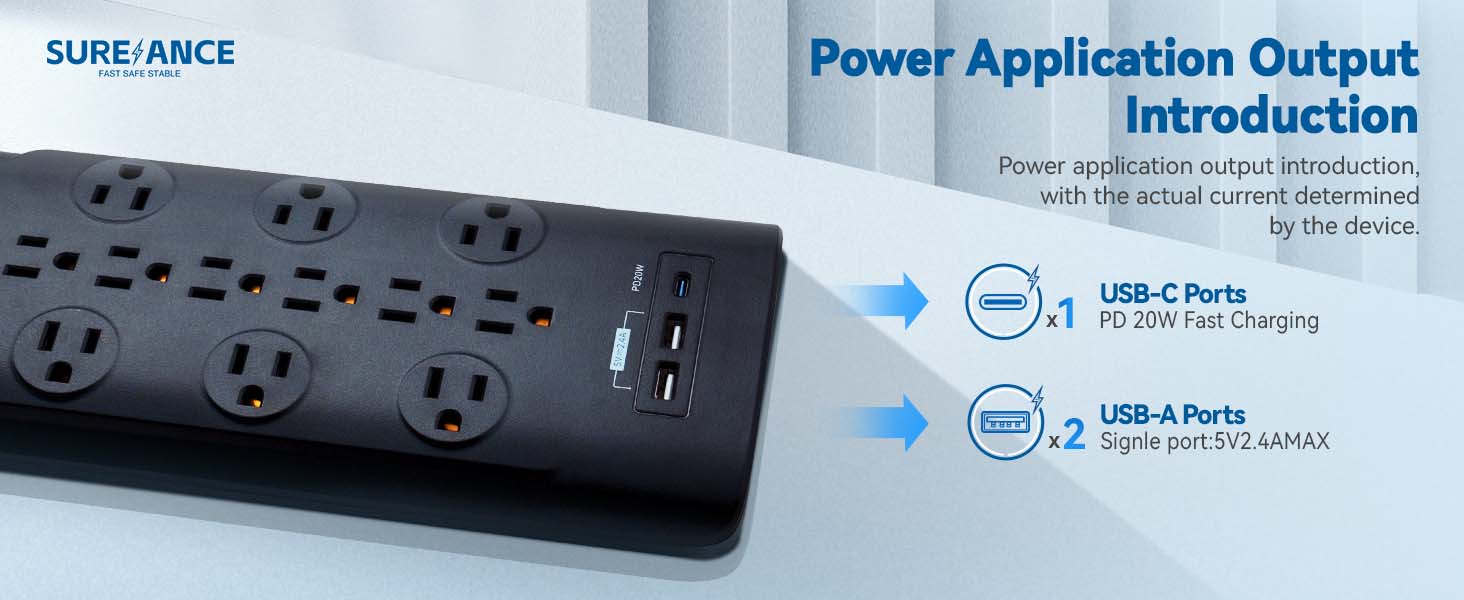 Power strip surge protector