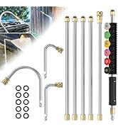 Sealegend Pressure Washer Extension Wand with 6 Spray Nozzle Tips for Gutter Cleaning up to 9FT, ...