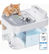 ODSD Cat Water Fountain, App Monitoring Wastewater Separation &amp; No Filter Cotton, Pet Water Fount...