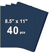 40 Sheets Cardstock 8.5x11, 65lb Darkblue Card Stock, Construction Paper, 180gsm Thick Printer Pa...