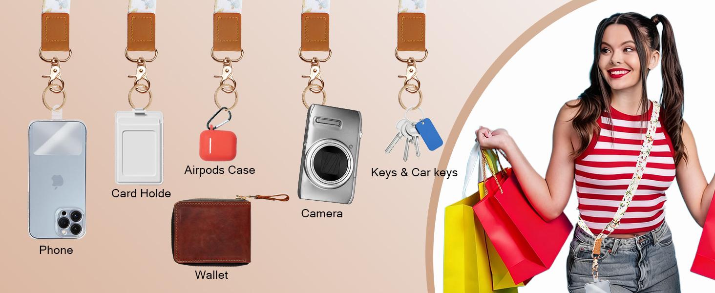 QIOFEARTH Clip and Go Strap for Phone with Wallet Crossbody