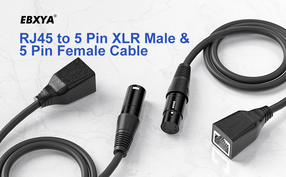 RJ45 to 5pin male/female xlr