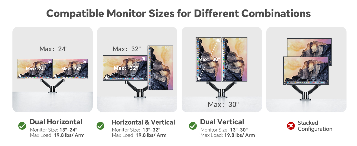 dual monitor mount